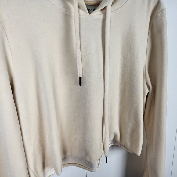 True Religion Velvet Cropped Pullover Sweatshirt Hoodie | Large - Picture 7 of 8